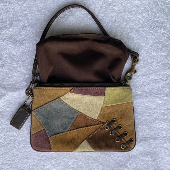 Coach suede patchwork wristlet - Picture 2 of 8